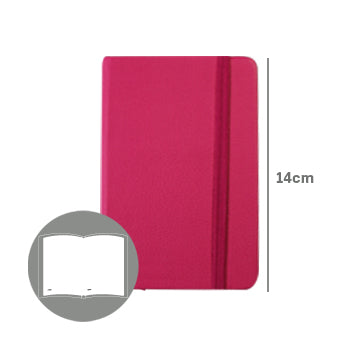 Bluepixel Equipamentos e Serviços Informáticos Lda | Bloco de Notas Liso 14x9cm Rosa | 116 Folhas Sem Peles SmartD Blocos Capa Dura