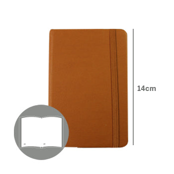 Bluepixel Equipamentos e Serviços Informáticos Lda | Bloco de Notas Liso 14x9cm Semi Pele Camel - 116 Folhas SmartD Blocos Capa Dura