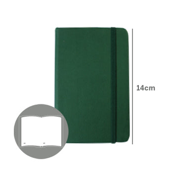 Bluepixel Equipamentos e Serviços Informáticos Lda | Bloco de Notas Liso 14x9cm Verde Esmeralda - Semi Pele 116 Folhas SmartD Blocos Capa Dura
