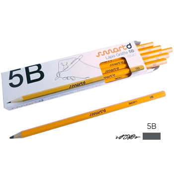 Bluepixel Equipamentos e Serviços Informáticos Lda | Lápis Grafite 5B SmartD Caixas com 12 Unidades | Escrita e Desenho SmartD Lápis