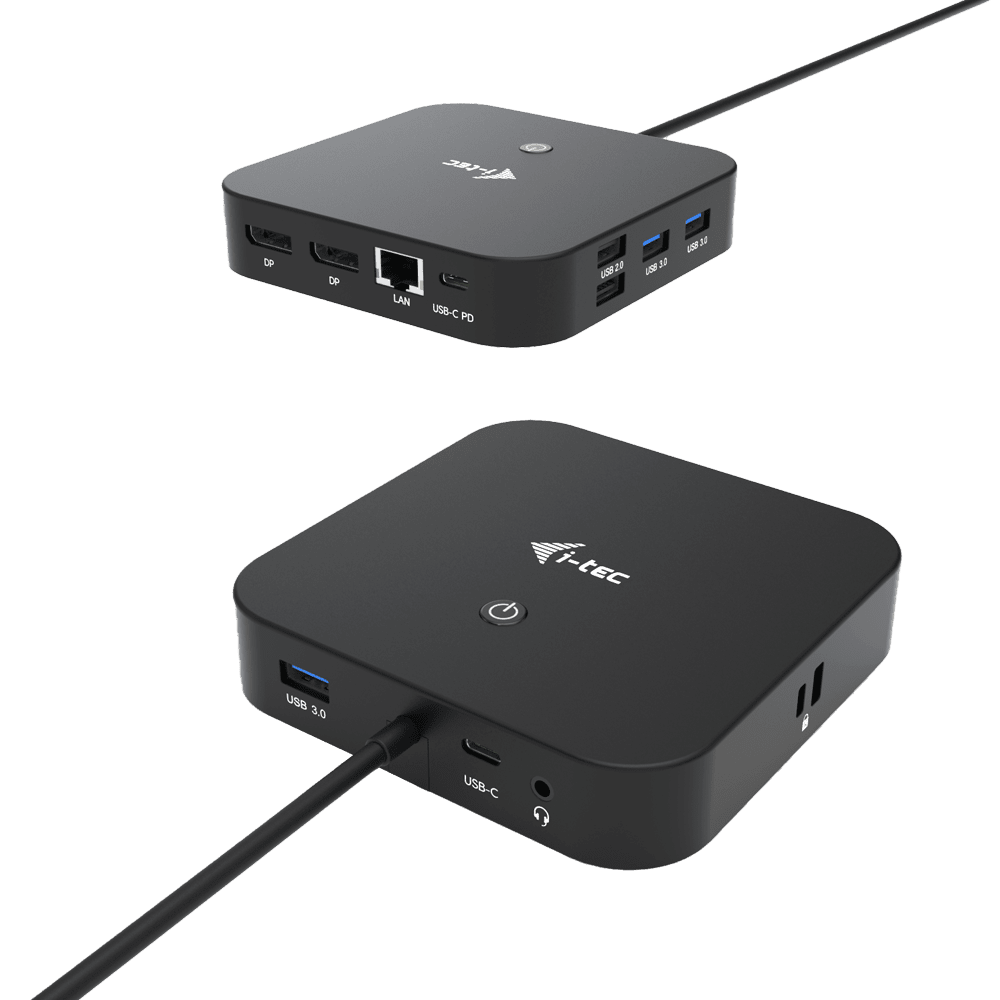 Estação Docking I-TEC USB-C Dual Monitor com 2x DisplayPort & Ethernet