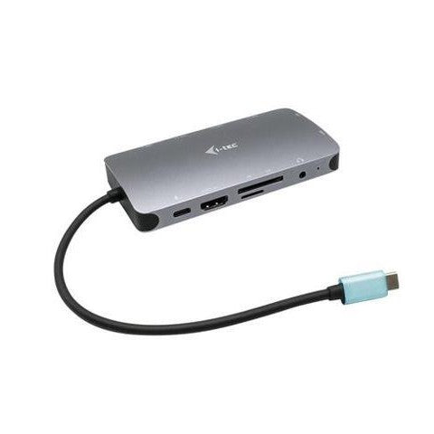 Dock USB-C Metal Nano I-TEC com HDMI, VGA, SD, LAN, USB 3.1 e PD