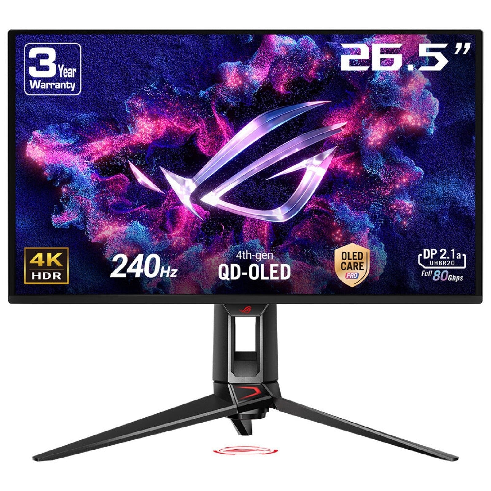 ASUS PG27UCDM 27INCH 4K QD-OLED 240HZ 0.03MS GTG HDMI DP BLACK