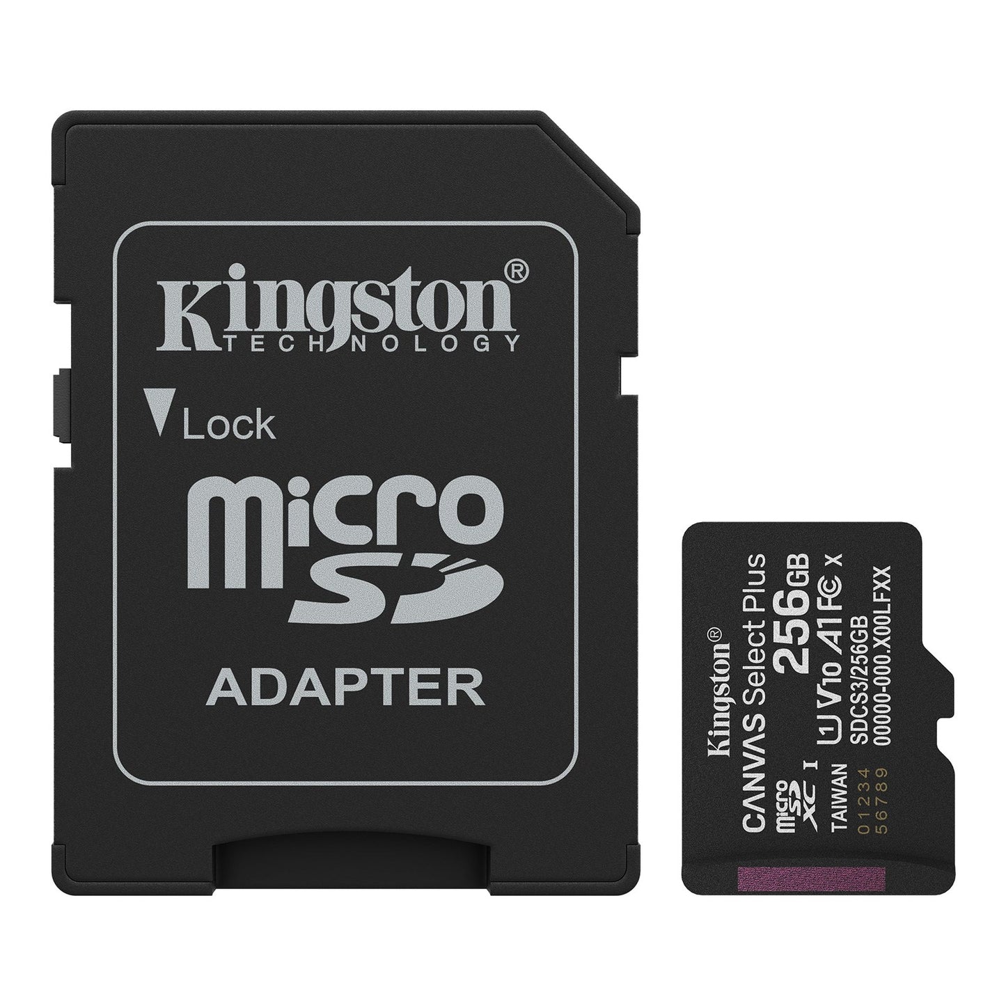 MicroSDXC Kingston 256GB Canvas Select Plus Gen3 150MB/s A1