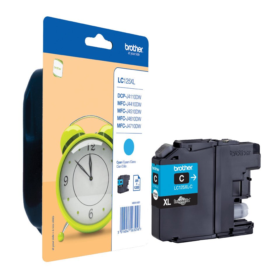 Tinteiro BROTHER LC125XLCBP Ciano XL - MFC-J4410DW/4510DW Brother