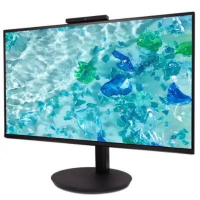 Monitor Acer de 23,8" FHD IPS com tela ZeroFrame, 120Hz, HDMI, VGA e áudio, ideal para consumo e jogos.