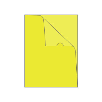 Capas em L Alban, Bolsa Plástico A4 Amarelo, 10 unidades, ideal para proteger documentos e arquivos.