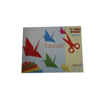 Papel seda colorido Alban, 240x310mm, pacote com 20 folhas, ideal para artesanato e projetos criativos.