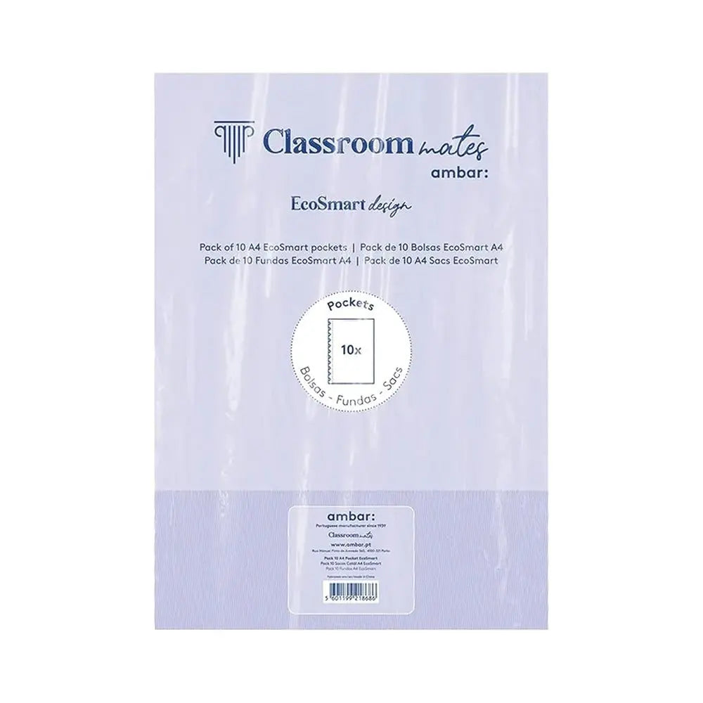 Bluepixel Equipamentos e Serviços Informáticos Lda | Bolsa Micas EcoSmart A4 Ambar — Pack de 10 unidades Ambar Cadernos EcoSmart