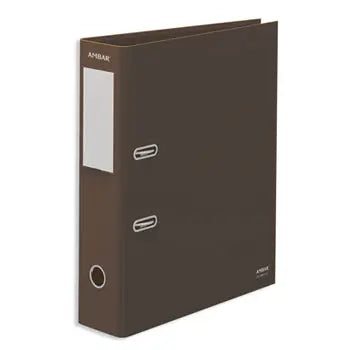 Pasta arquivo Ambar L/L com rado cinza, organização e proteção para documentos, feita de material resistente e durável.