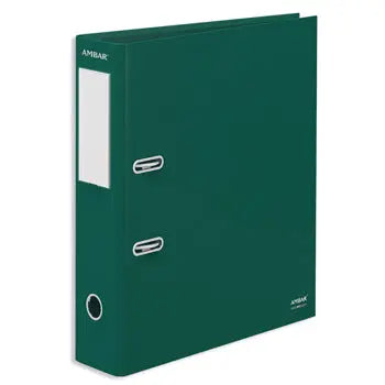 Pasta arquivo Ambar L/L com rado verde, ideal para organizar documentos e arquivos de escritório.