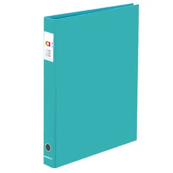 Pasta arquivo Ambar azul celeste para estudo e organização, com aba de fechamento e alças para transporte fácil.