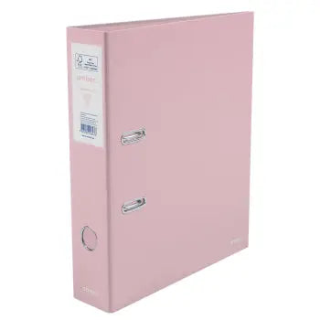 Pasta arquivo Ambar Classroom Mates L/L com detalhe em rado salmão, ideal para organização de documentos.