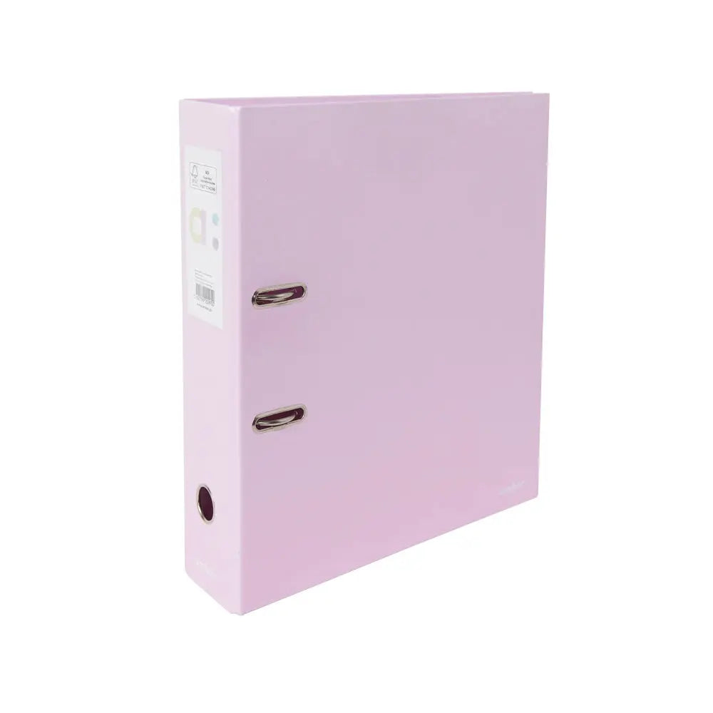 Pasta de arquivo Ambar Classroom Mates com ranhuras rosa, ideal para organizar documentos e arquivos escolares.