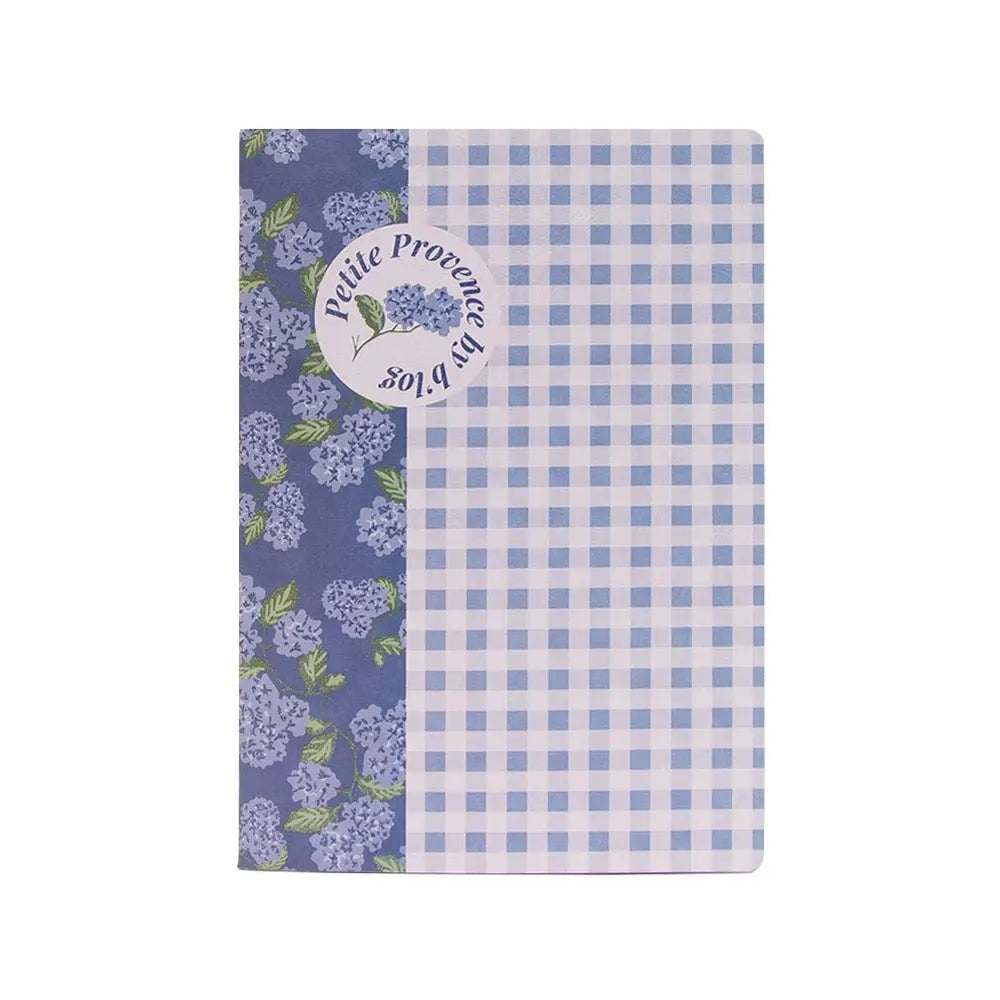 Caderno A4 quadriculado Provence Flower Ancor com 48 folhas, ideal para estudos, capa decorada com flores coloridas.
