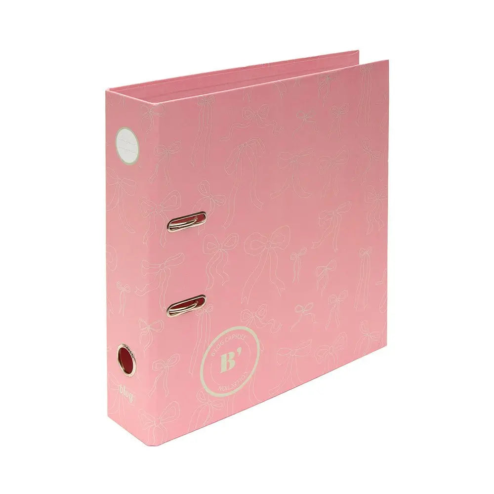 Pasta de arquivo A4 L/L com rabo rosa da marca Ancor, feita para organizar documentos com alça resistente.