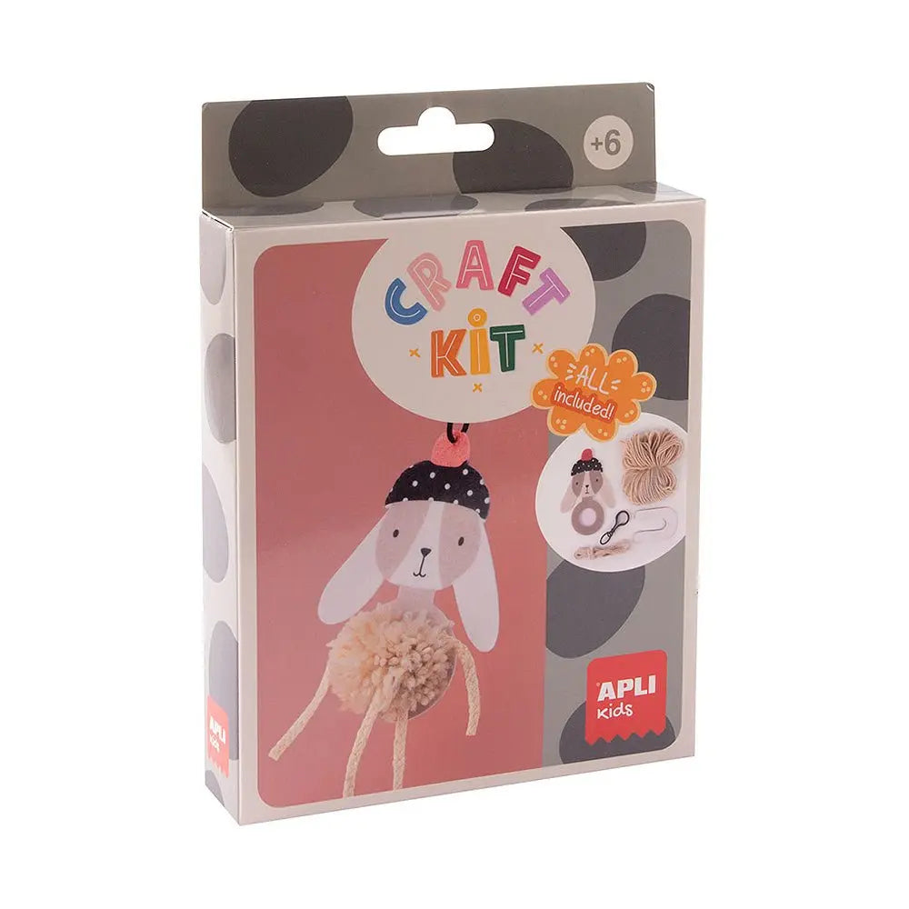 Kit Craft Porta-Chaves Coelho Apli Kids com materiais coloridos para manualidades divertidas e criativas.