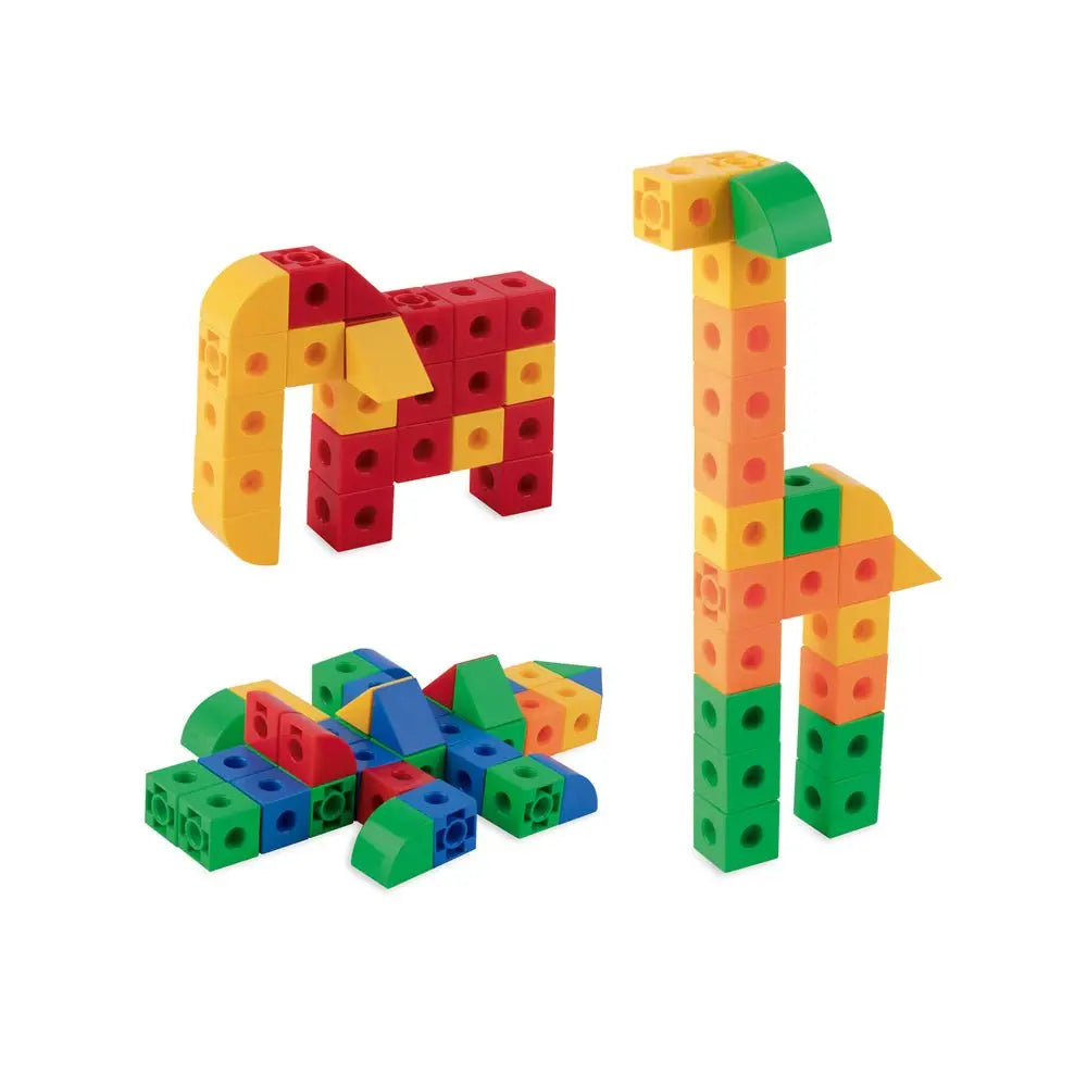 Conjunto de 100 cubos de conexão Apli para aprendizado e diversão, ideal para jogos educativos e desenvolvimento infantil.