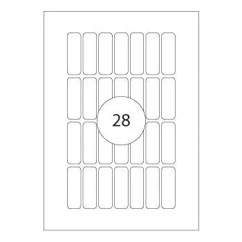 Bluepixel Equipamentos e Serviços Informáticos Lda | Etiquetas 013x040mm A5 - 280 Unidades para Impressão Apli Etiquetas