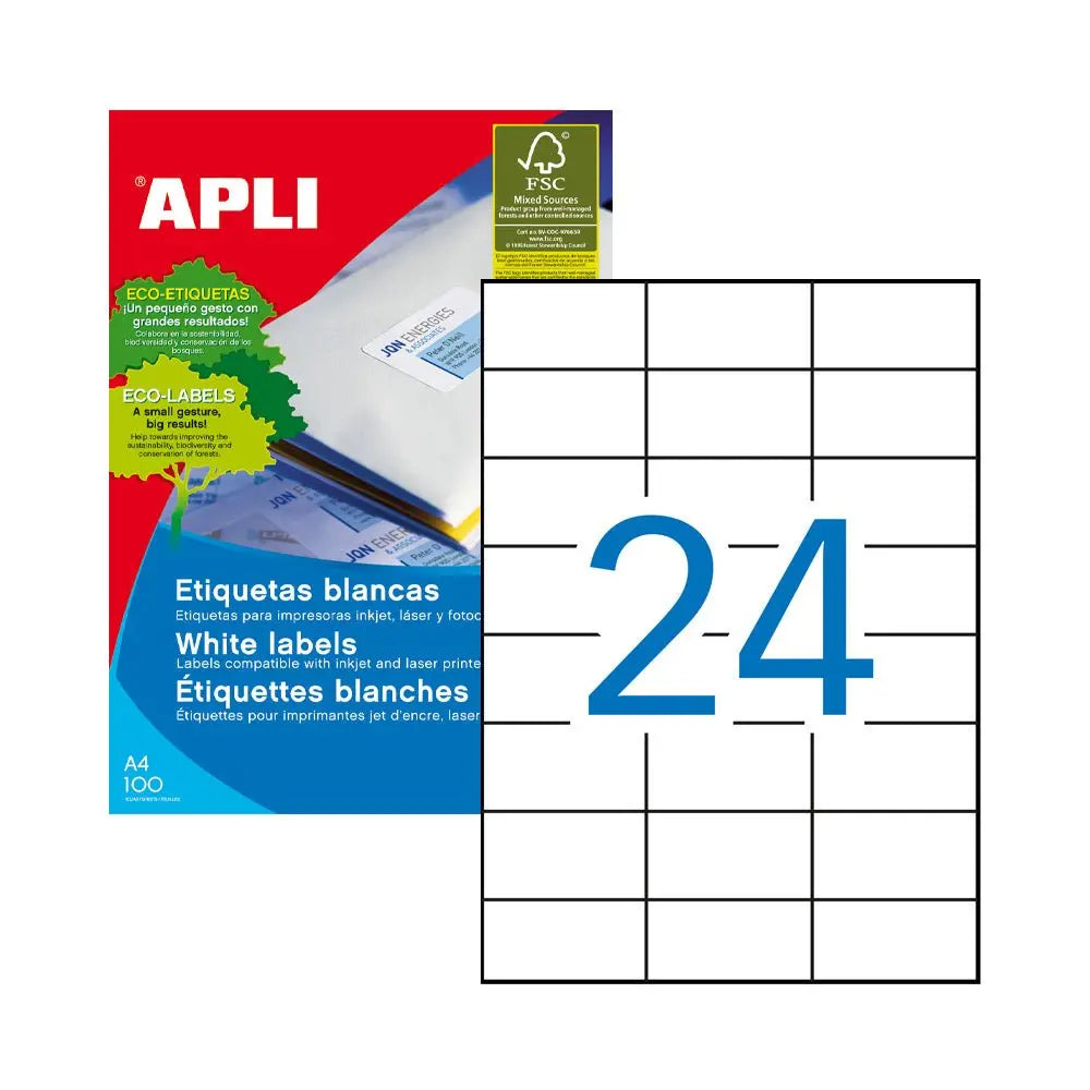 Bluepixel Equipamentos e Serviços Informáticos Lda | Etiquetas 070x037mm 100 Fls - 2400 Unidades para Comércio Apli Etiquetas