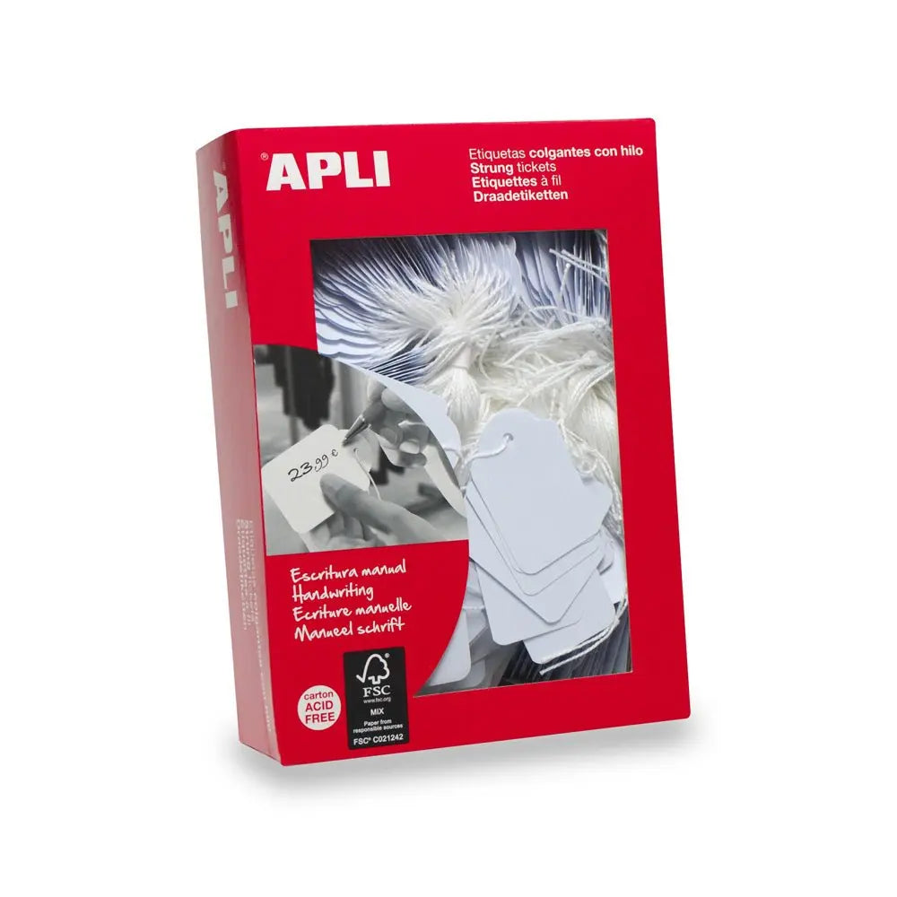 Bluepixel Equipamentos e Serviços Informáticos Lda | Etiquetas com Fio 28x43mm Apli – Pack de 500 unidades Apli Etiquetas