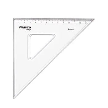 Esquadro Plástico Cristal 45G-20cm Aristo Geocollege AR23420