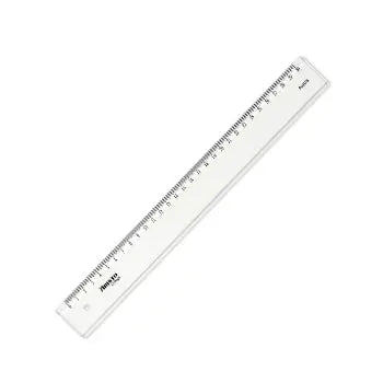 Régua de plástico cristal de 30cm da Aristo, ideal para desenhos e medições, modelo AR23030.