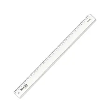 Régua plástica Crystal de 50cm da Aristo, régua transparente para desenhos e medidas precisas.