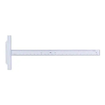 Régua T de plástico de 60cm da Aristo, ferramenta de precisão com escala para trabalhos de medição e desenho técnico.