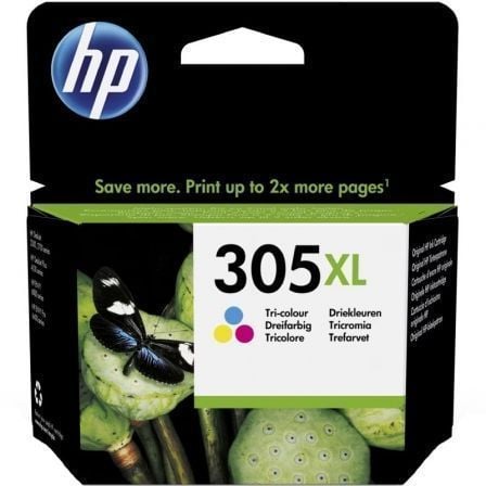 Cartucho de Tinta HP 305XL Tri-color de Alta Rendimento Original