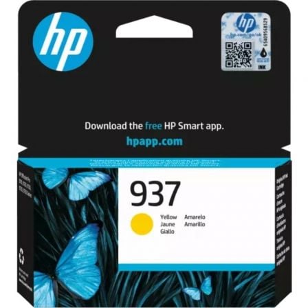Cartucho de Tinta HP 937 Amarelo Original para Impressora