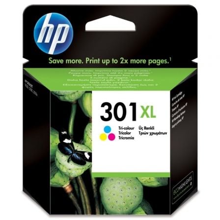 Cartucho de Tinta HP 301XL Tri-color Alta Vazão Original