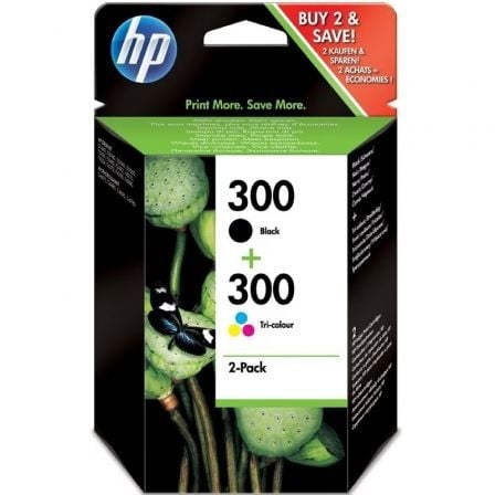 Cartucho de Tinta HP 300 Original Preto e Colorido 2-Pack, Capacidade Standard