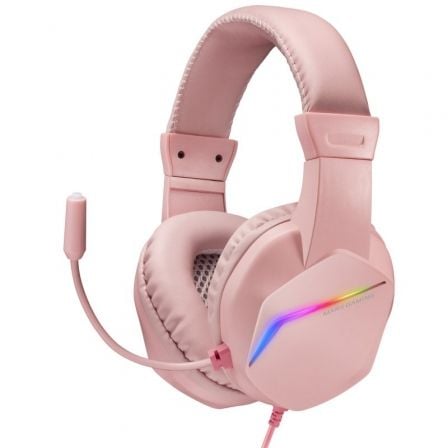 Headphones Mars Gaming MH122 FRGB com Microfone - Pink, HIFI e Cancelamento de Ruído