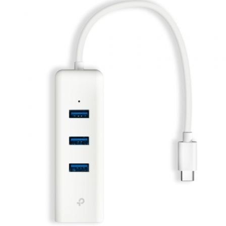 Adaptador USB-C para Ethernet TP-LINK UE330C com Hub USB 3.0 de 3 Portas