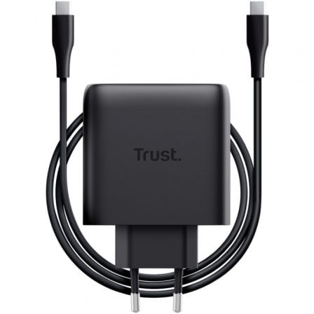 Carregador GaN USB-C 65W Trust Preto EU — Rápido e Compacto