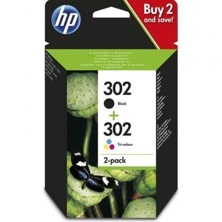 Cartucho de Tinta HP 302 Combo 2 Peças para Impressoras
