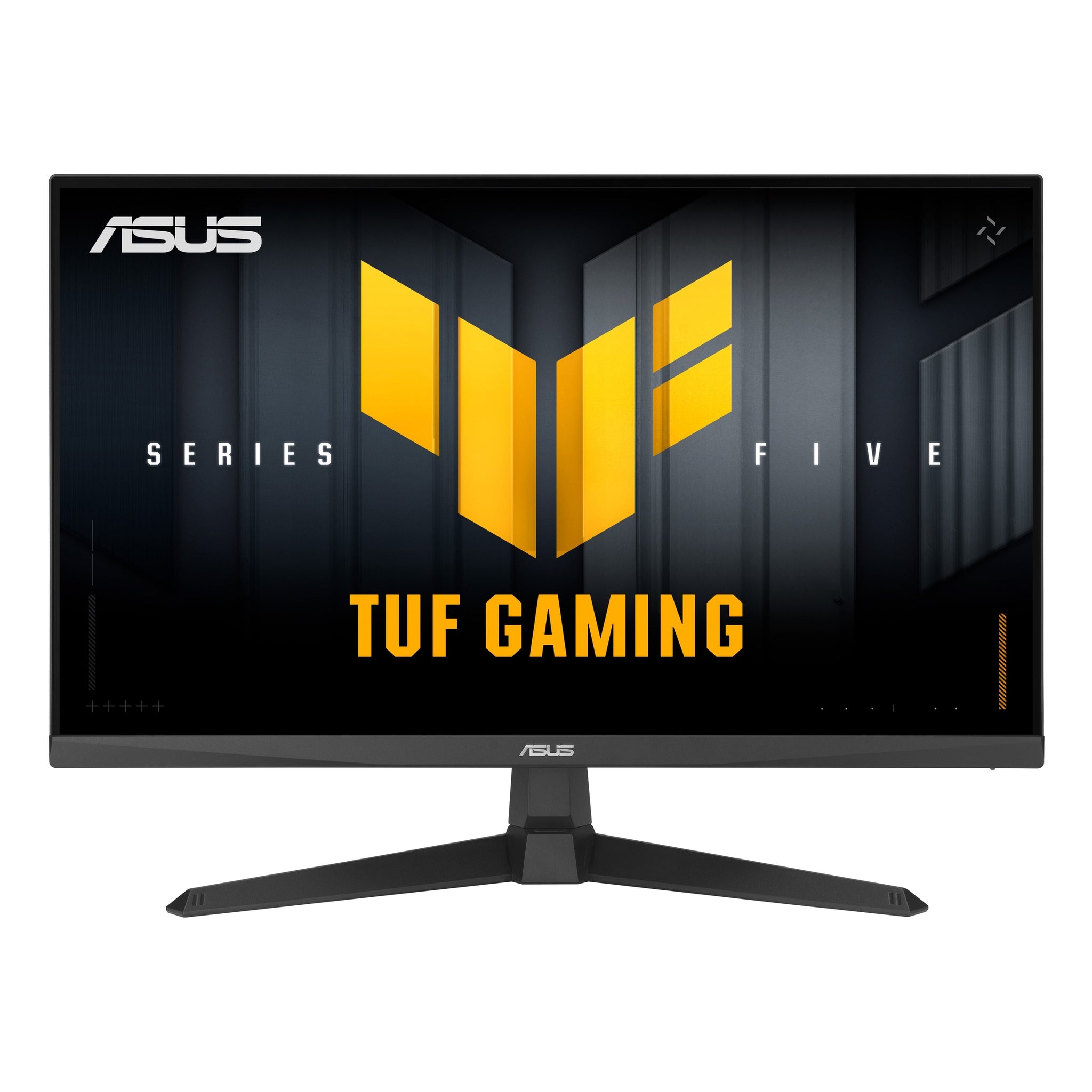 Monitor ASUS TUF Gaming de 27 polegadas com tela FHD, taxa de 200Hz, compatível com G-Sync e FreeSync, em configuração de jogos.