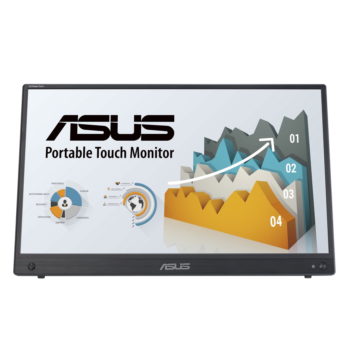 Monitor portátil ASUS MB16AHT de 15,6 polegadas, tela FHD IPS com conexões HDMI e USB-C, ideal para uso em consumo e gaming.
