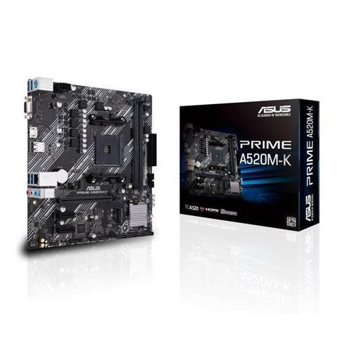 ASUS PRIME A520M-K DDR4 AM4 para Ryzen 3ª Geração mATX - Bluepixel Equipamentos e Serviços Informáticos Lda