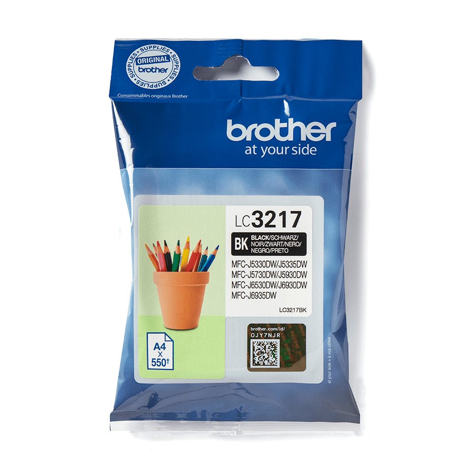 Tinteiro BROTHER LC3217BK Preto - MFC J5330DW/5730DW/6530DW/6930DW/6935DW Brother