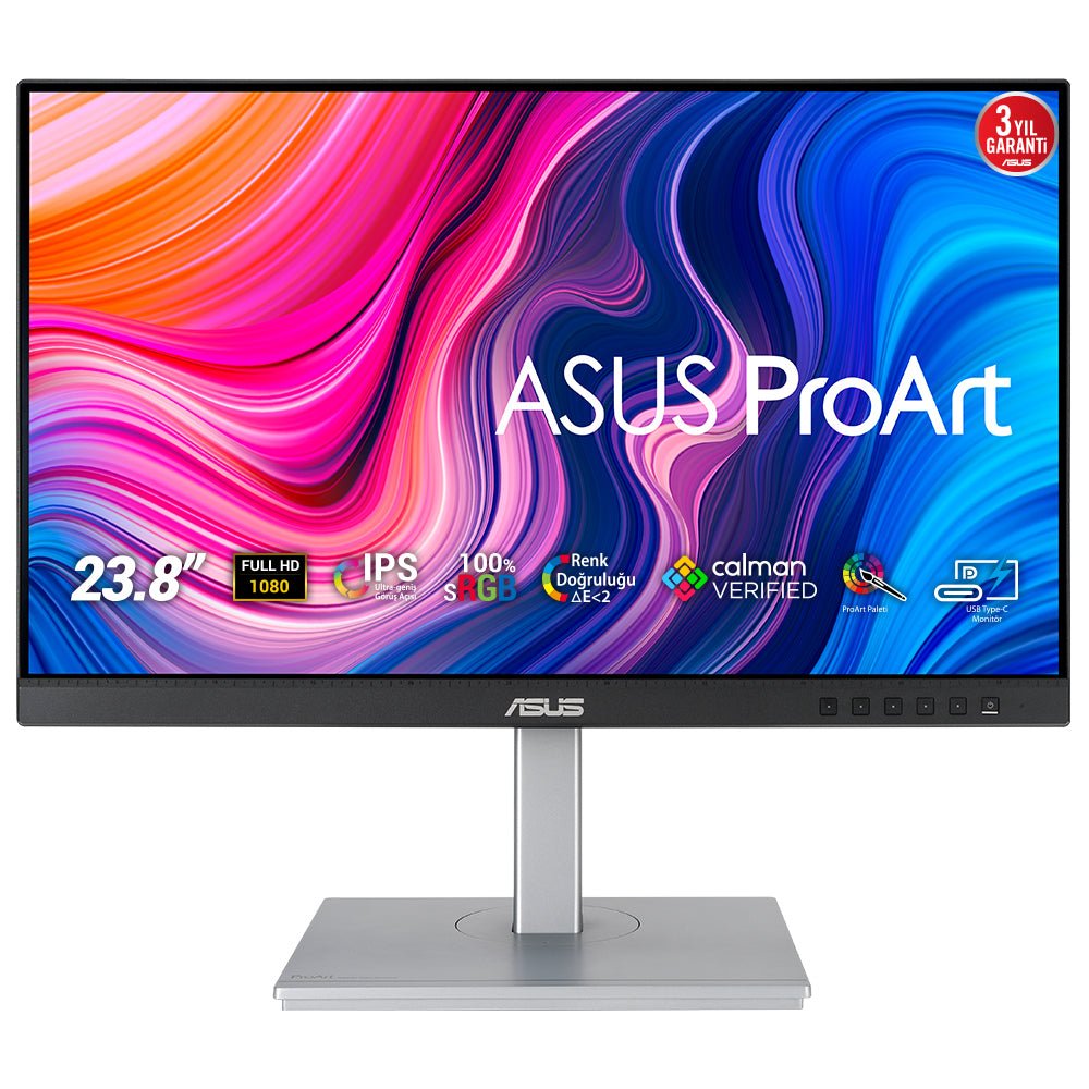 ASUS ProArt PA247CV - Monitor LED - 23.8" - 1920 x 1080 Full HD 1080p @ 75 Hz - IPS - 300 cd/m² - 1000:1 - 5 ms - HDMI, 2xDisplayPort, USB-C - altifalantes