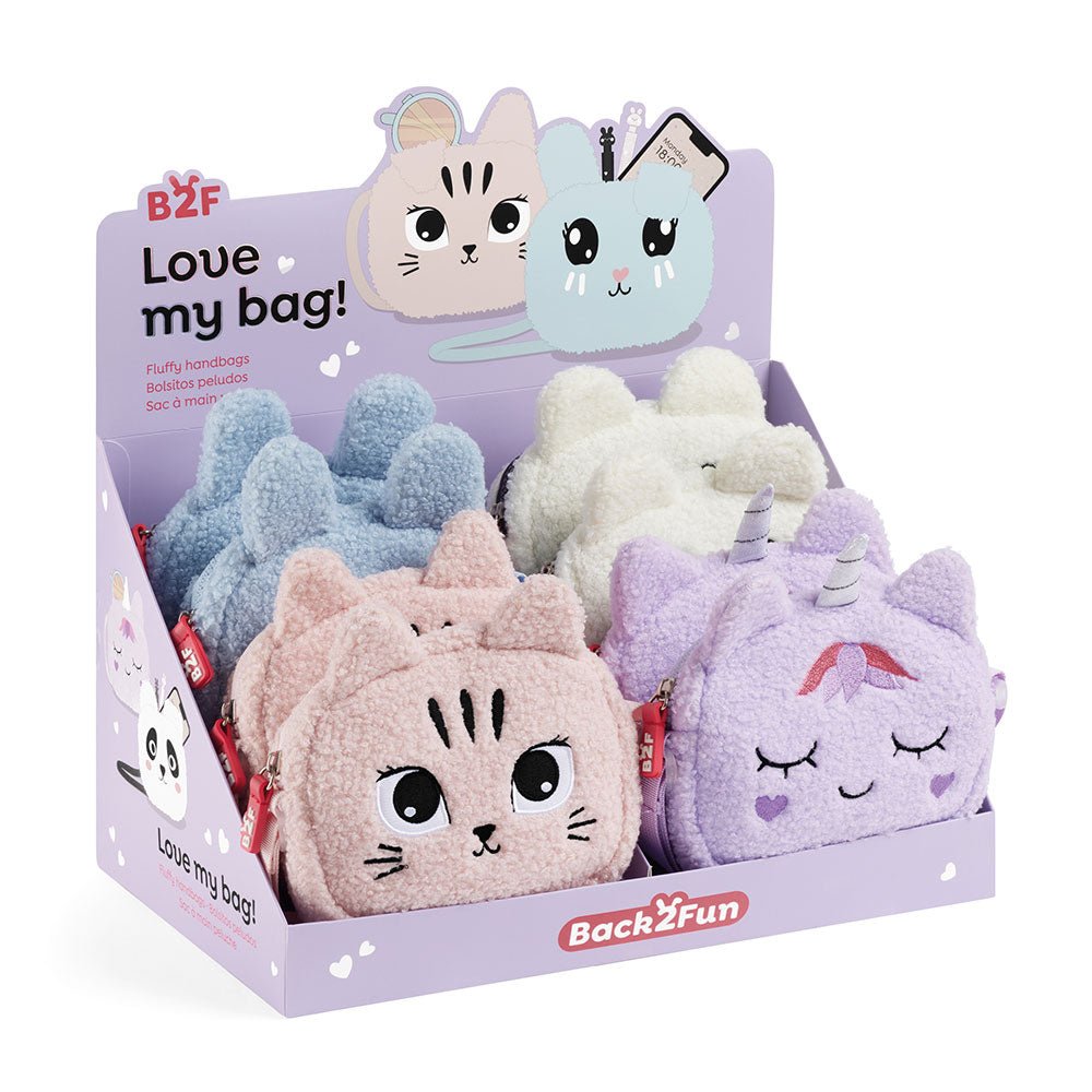 Bluepixel Equipamentos e Serviços Informáticos Lda | Bolsa Tiracolo Love - Kit com 8 unidades para exposição Back2Fun Bolsas e Estojos