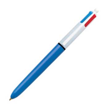 Esferográfica Bic Ball Point Retrátil de 1mm, disponível em 4 cores, com escrita suave e design prático.