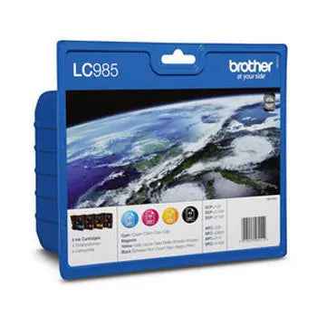 Pack de Tinteiros Brother LC985VALBP — 4 Cores para Impressora