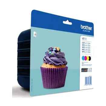 Pack Tinteiros Brother LC123 4 Cores Original