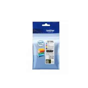 Pack de 4 cartuchos de tinta Brother LC3219XL originais, alta capacidade para impressões de alta qualidade