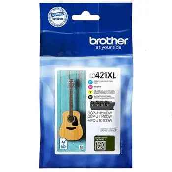 Pack Tinteiros Brother LC421XLVAL - 4 Cores, 500 Páginas