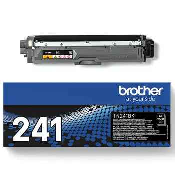 Pacote de toners Brother TN-241BK preto original, capaz de imprimir até 5.000 páginas, com cartuchos de alta qualidade.
