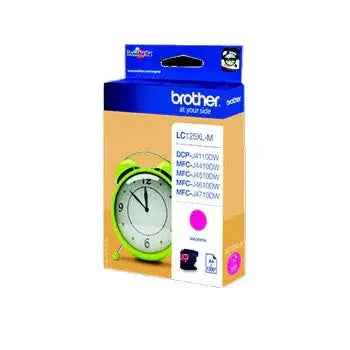 Tinteiro Brother LC125XLM Magenta 13,1ml | Compatível para 1200 páginas